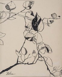 "Negative Space Leaf Study"